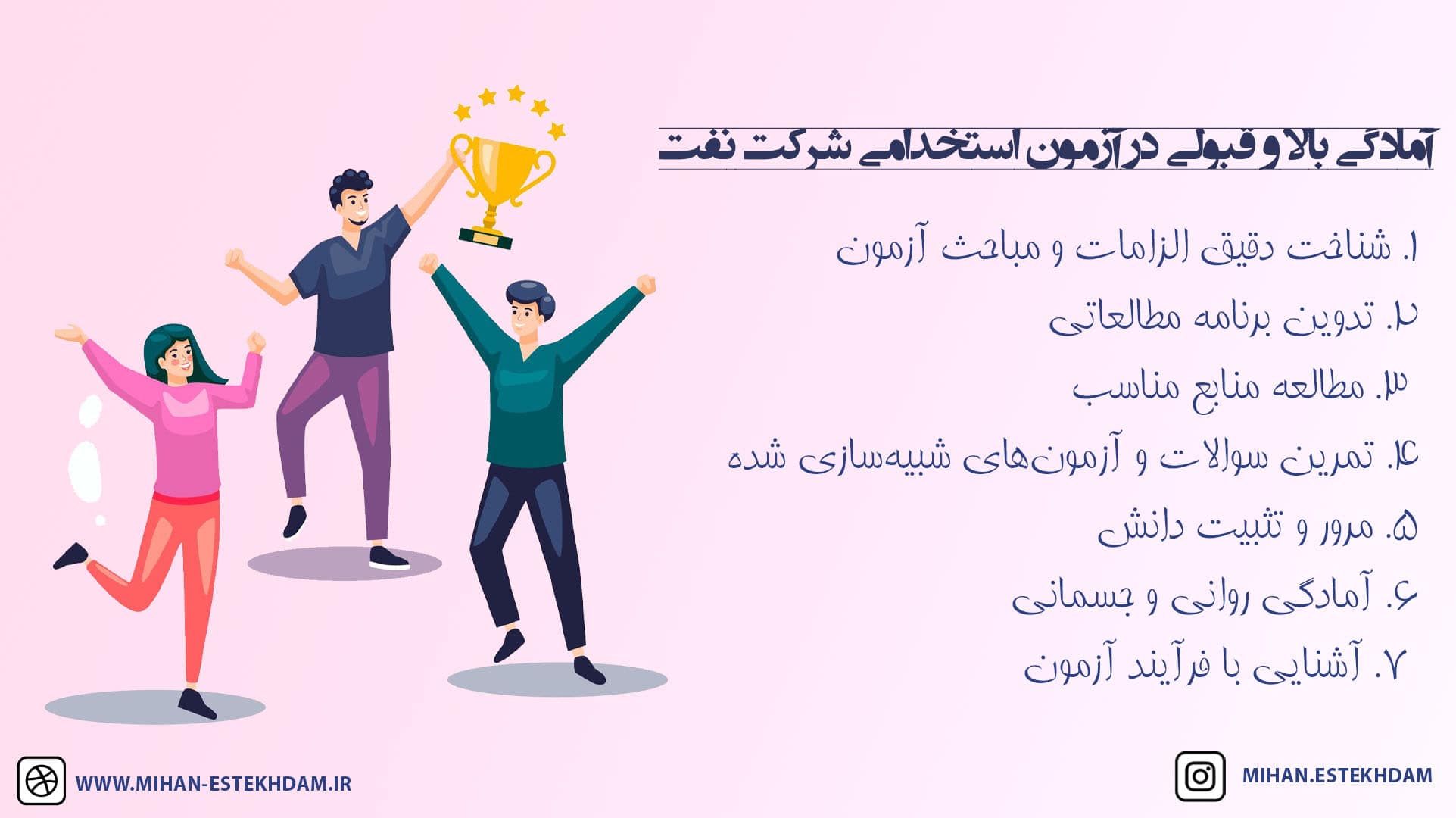 آمادگی بالا و قبولی در آزمون استخدامی شرکت نفت